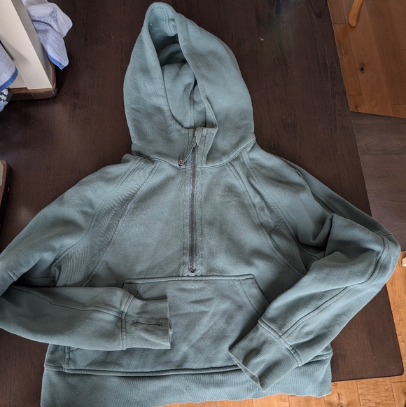 Lululemom tidewater teal scuba cropped - Picture 3 of 3